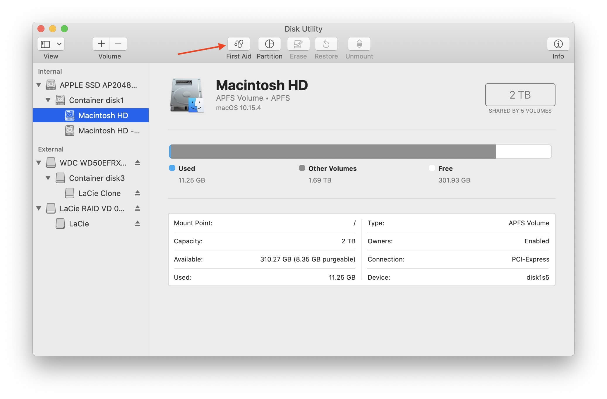 mac os disk utility repairing file system