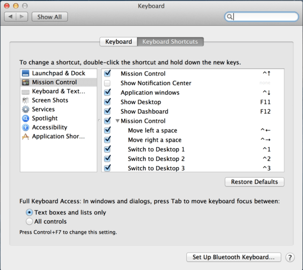 Keyboard Shortcuts