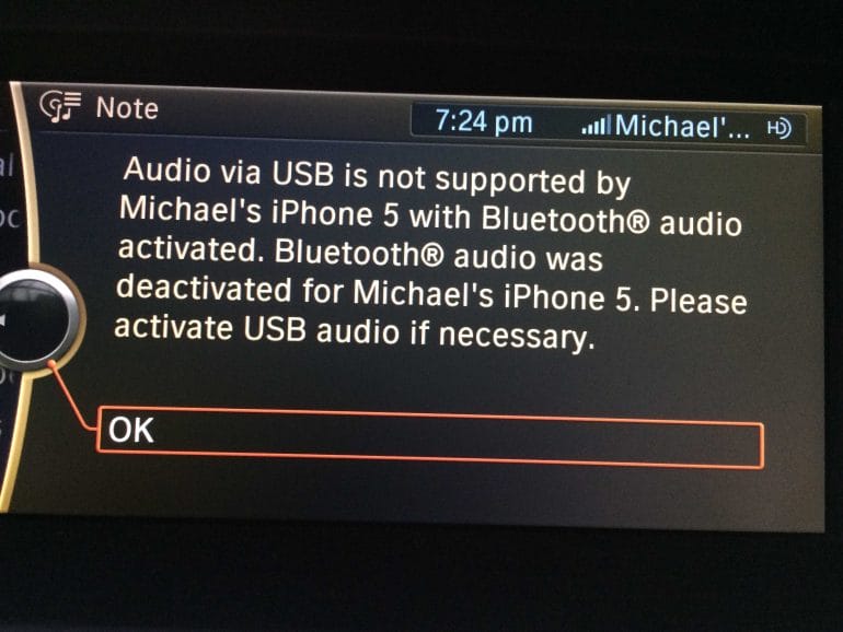 Major Bluetooth audio issues between iPhone and BMW and no CarPlay