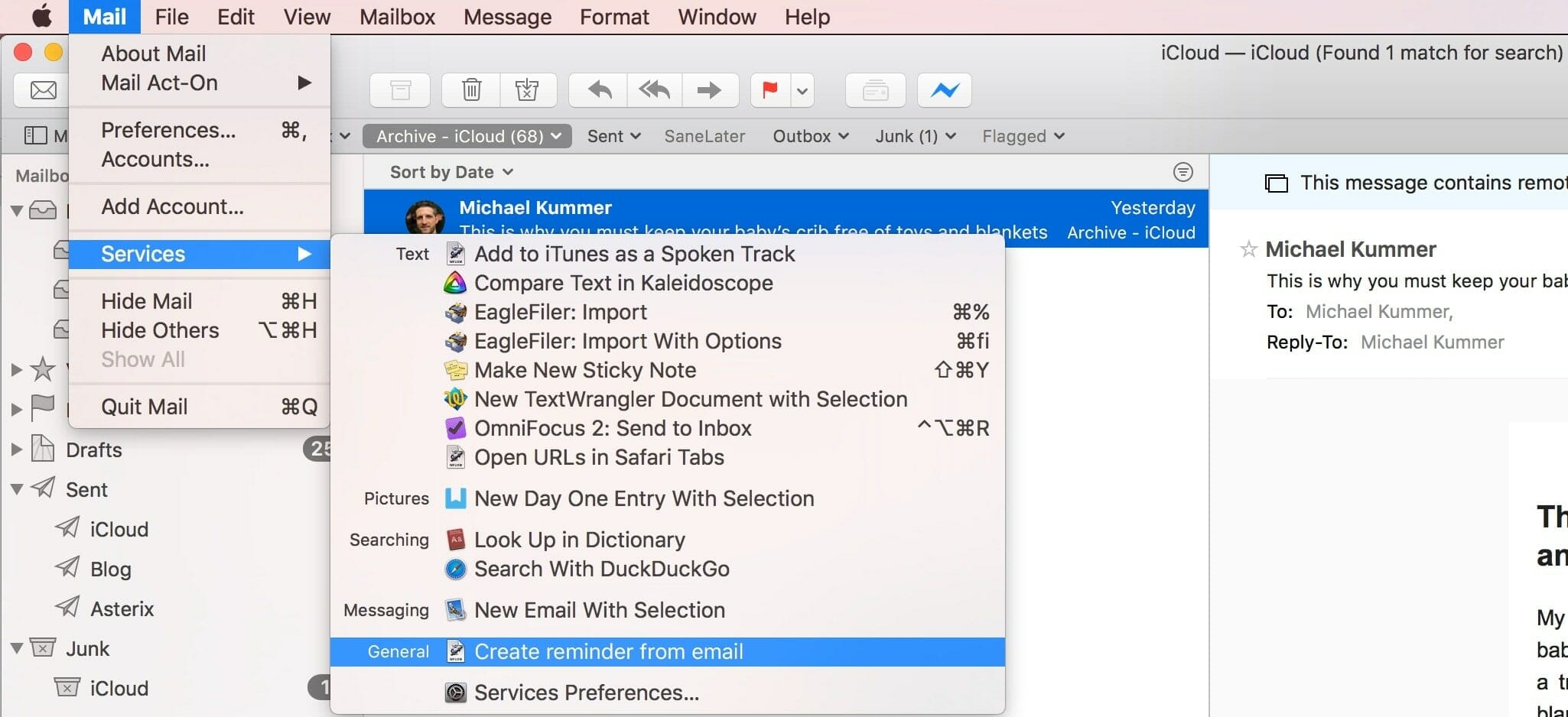 how to shortcut reminders on mac