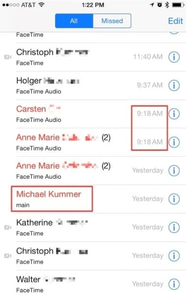 Fake missed FaceTime call notifications