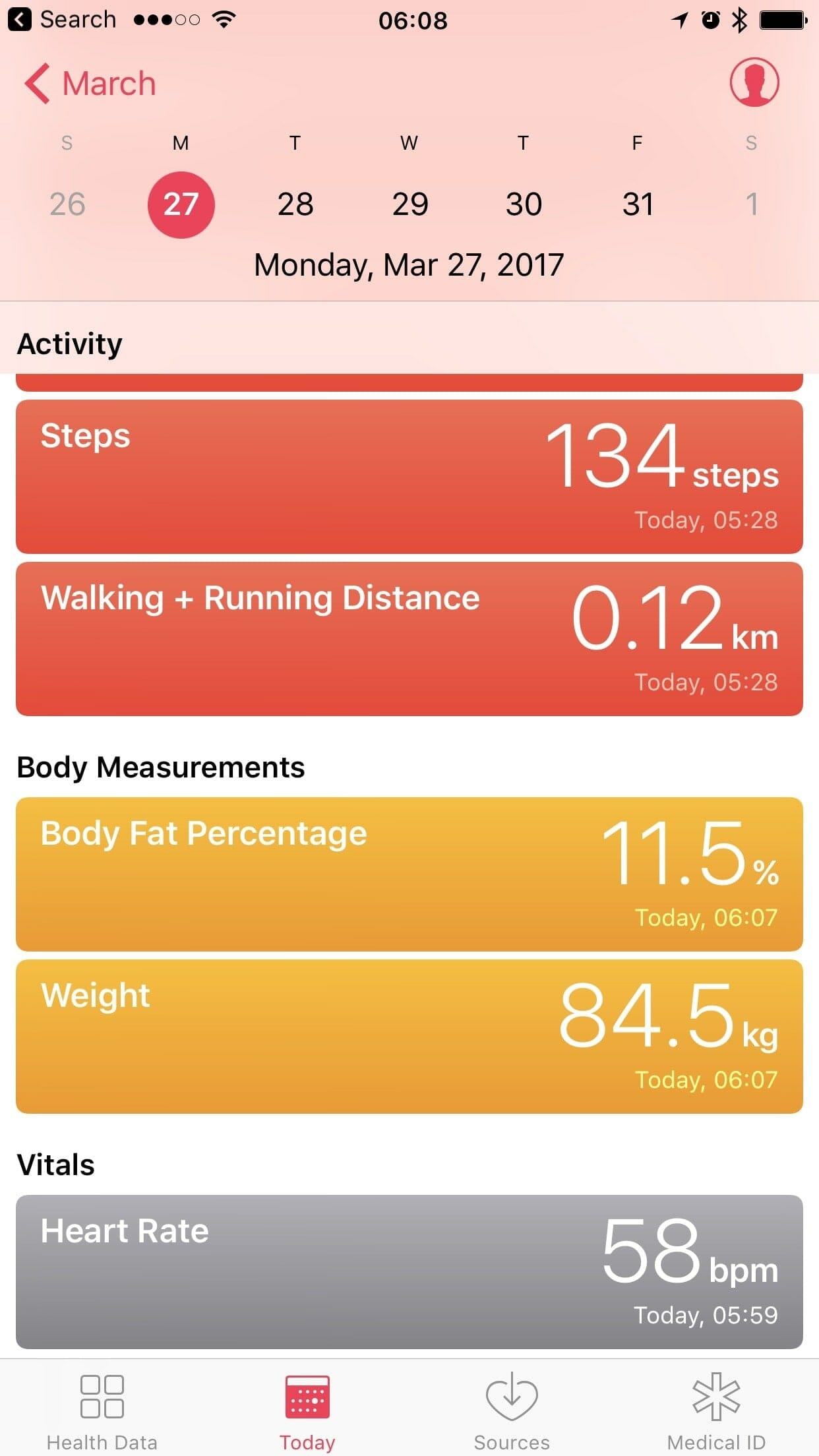sync fitbit weight to apple health