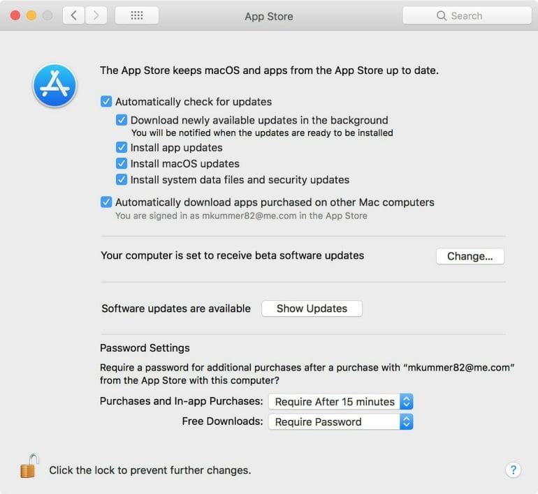 Enable Automatic Updates in macOS