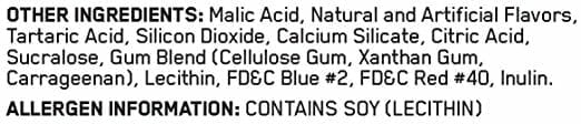 Extra Ingredients of Optimum Nutrition Amino Energy