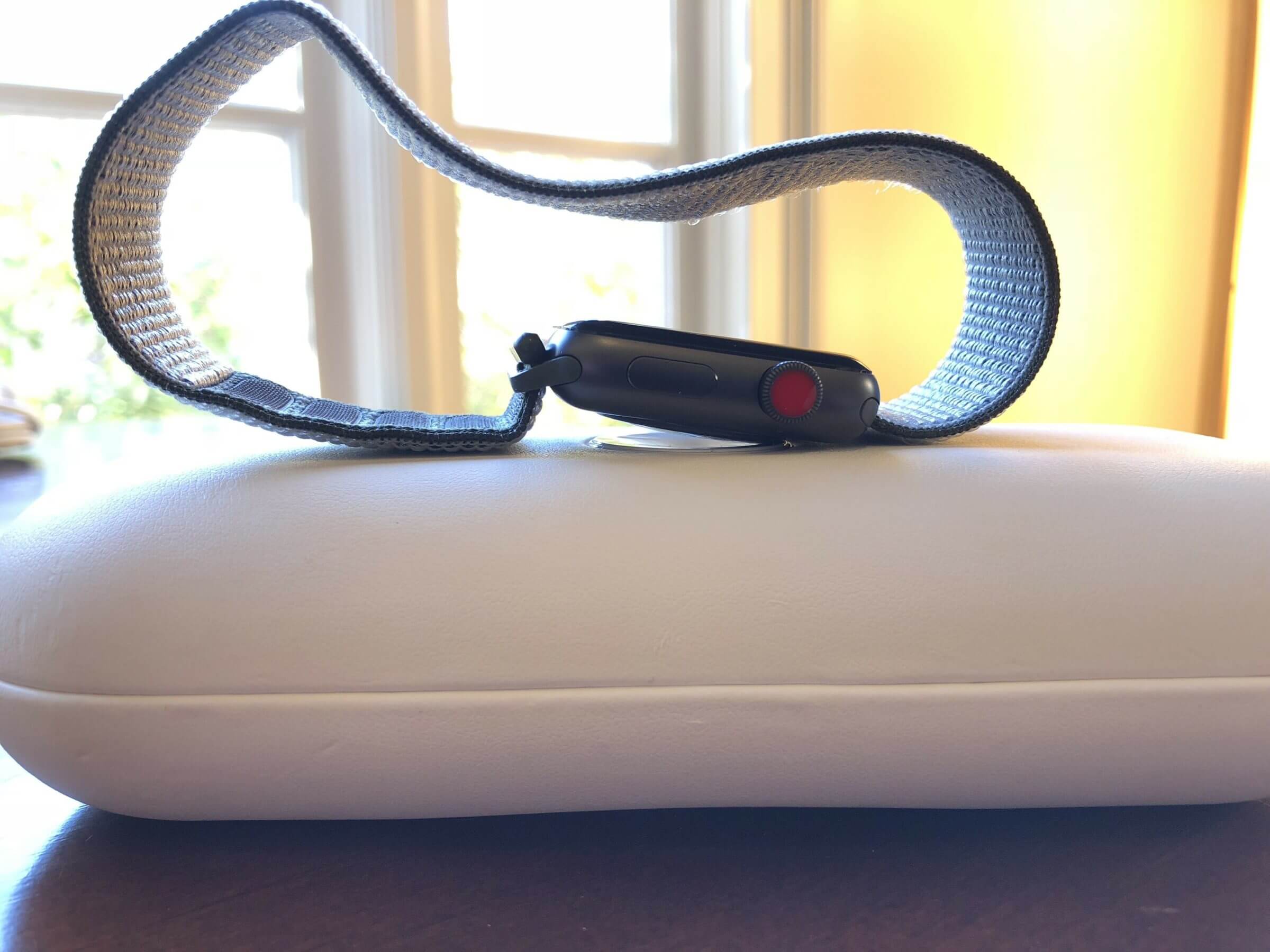 The Sport Loop band prevents the watch from having full contact with the charging disk of my TimePorter case. But it still charges!