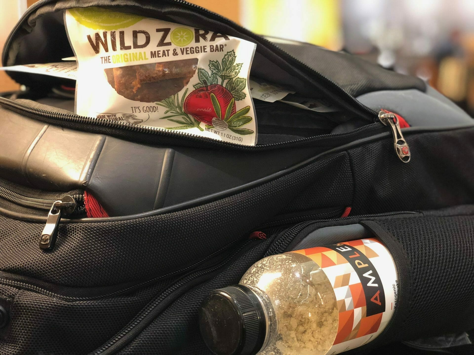 ample and wild zora in my backpack