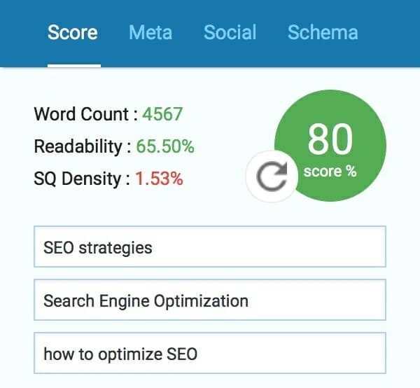 SEOPressor: Overall score