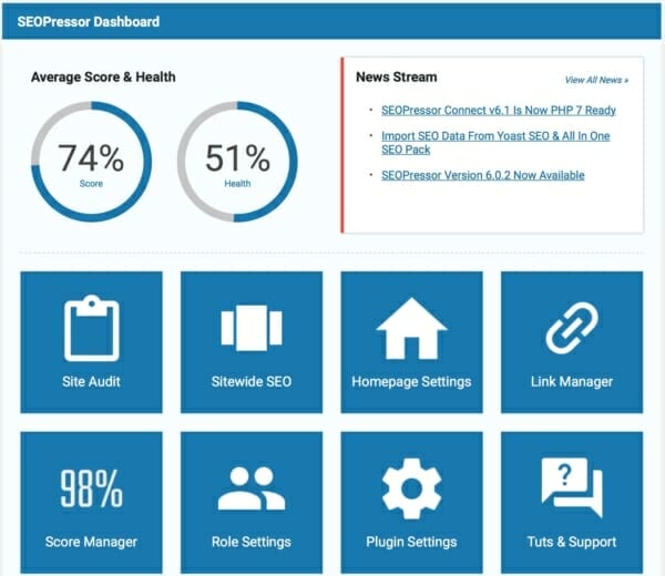 SEOPressor Dashboard