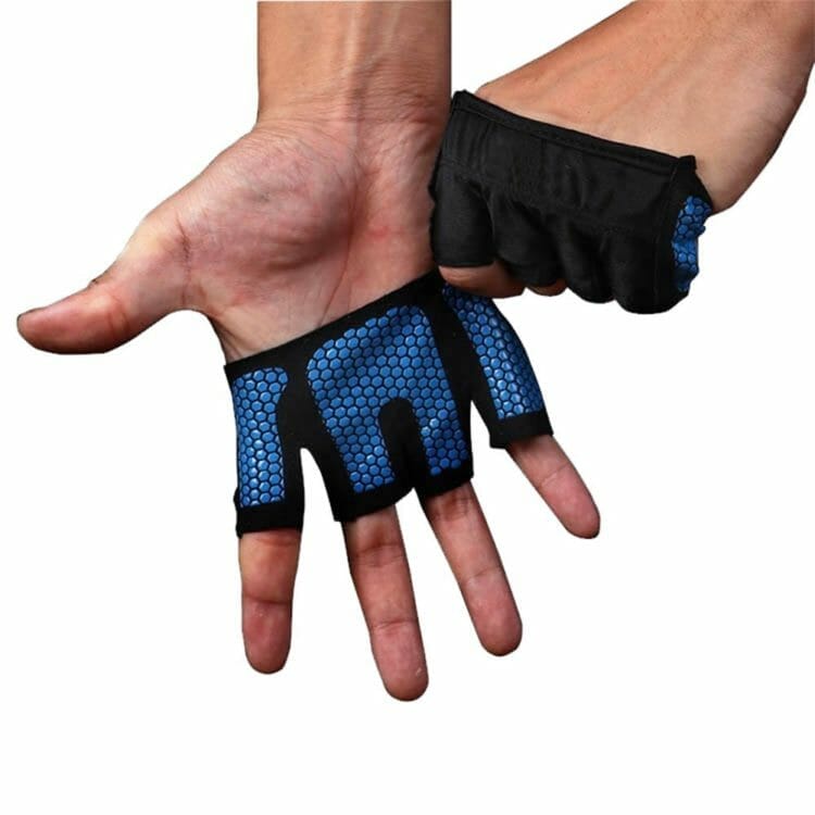 bare hands lifting gloves