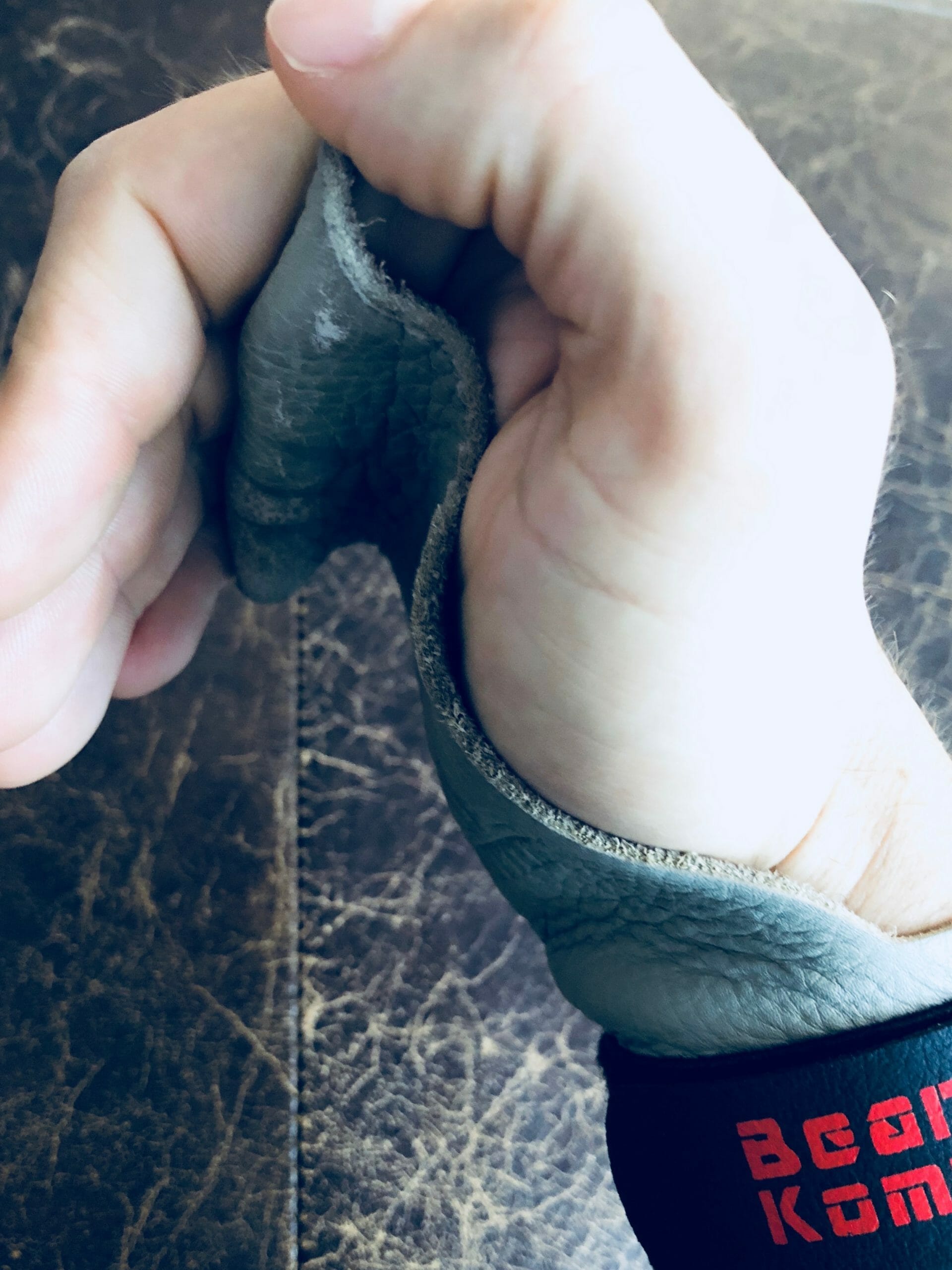 That wrinkle pinches my fingers and feels uncomfortable