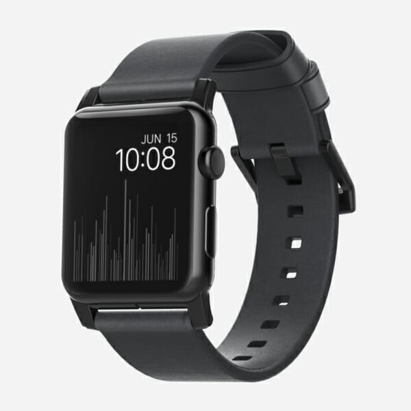 Nomad Modern Leather Strap - Slate Gray