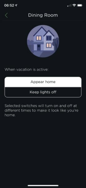 Vacation Mode in the ecobee app