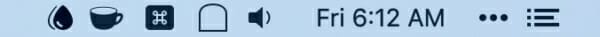 Mac Menu Bar with Bartender