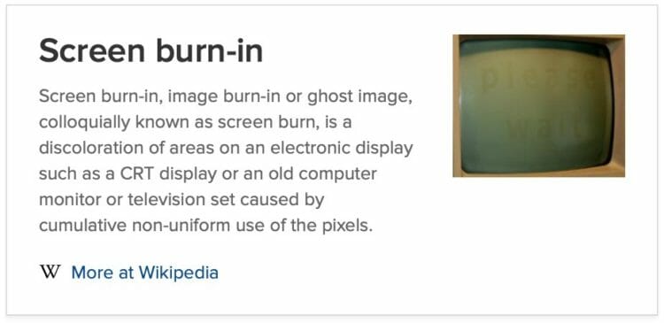 Screen burn-in - Wikipedia
