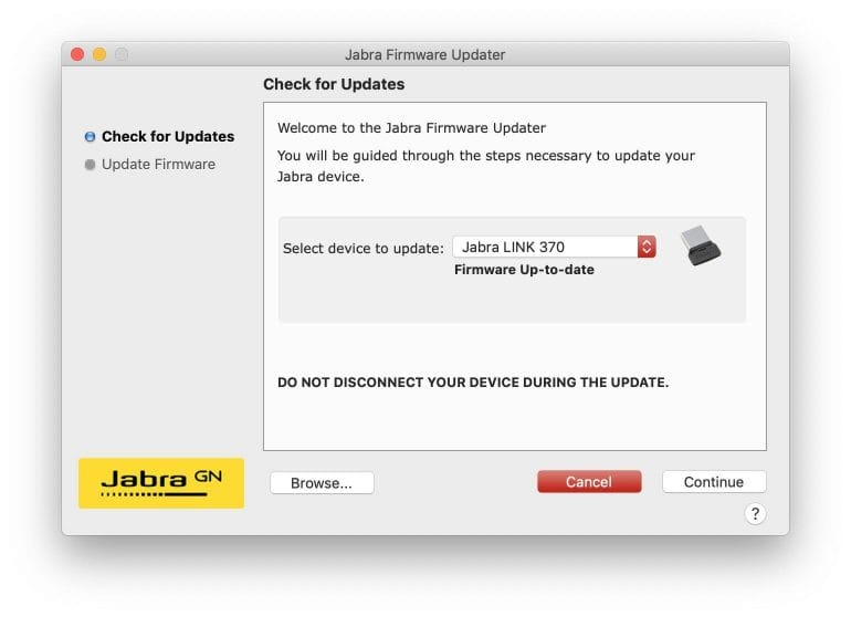 Jabra Firmware Updater