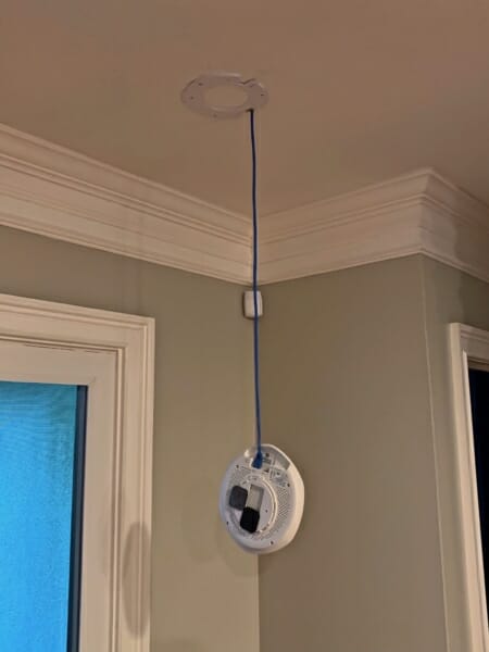 Zyxel Access Point hanging from ceiling