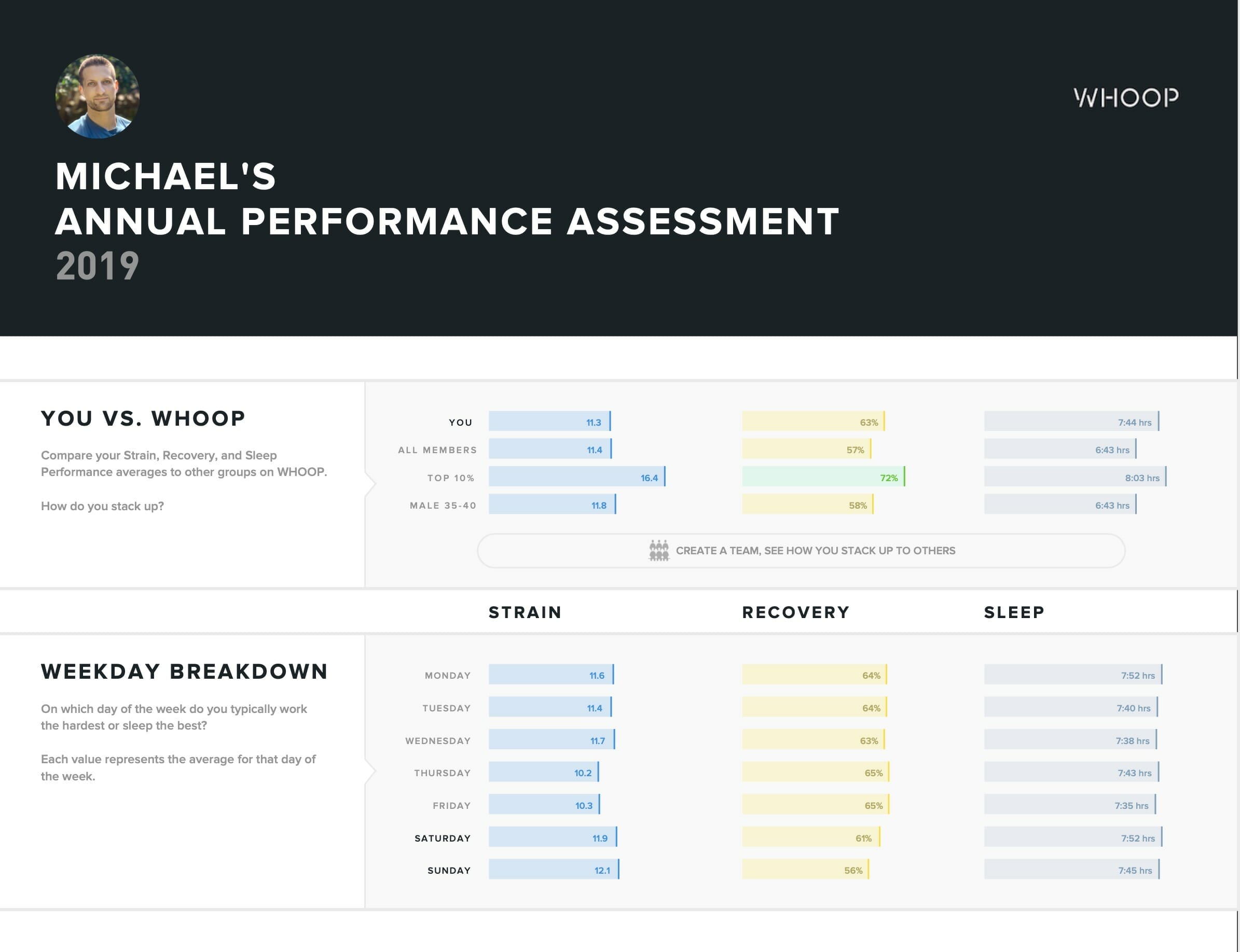 Michael's Annual Performance Assessment - WHOOP