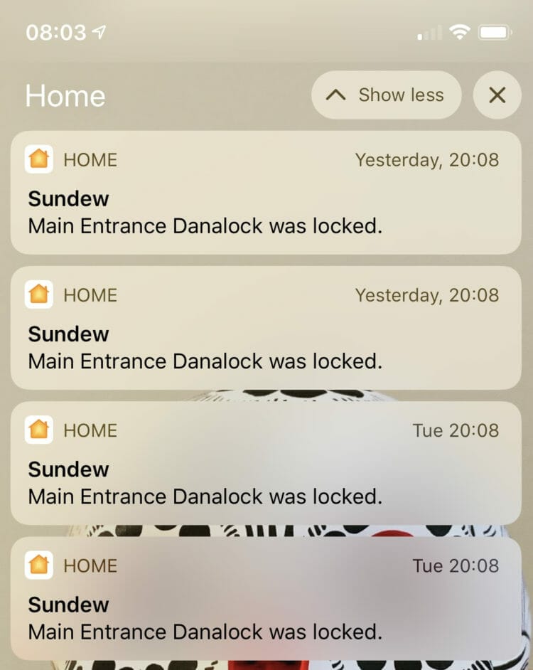 HomeKit Notifications When Lock Engages
