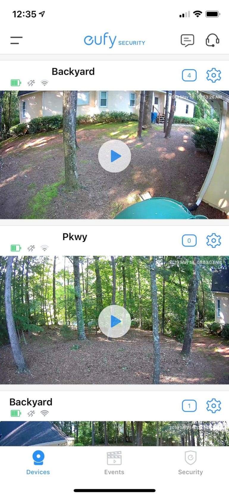 The eufy app looks similar to Arlo's app