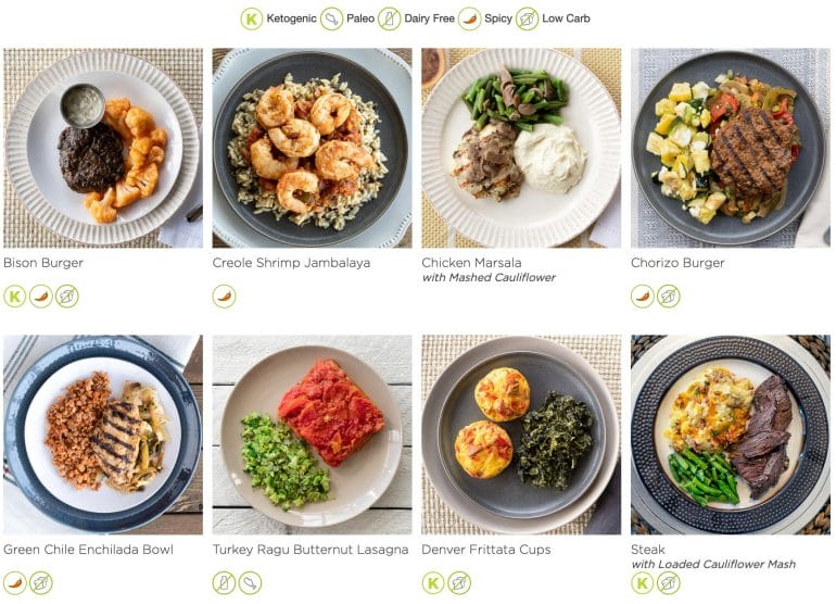 Factor 75 - Fresh meal menu