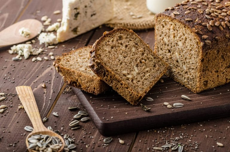 Whole wheat bread baked at home