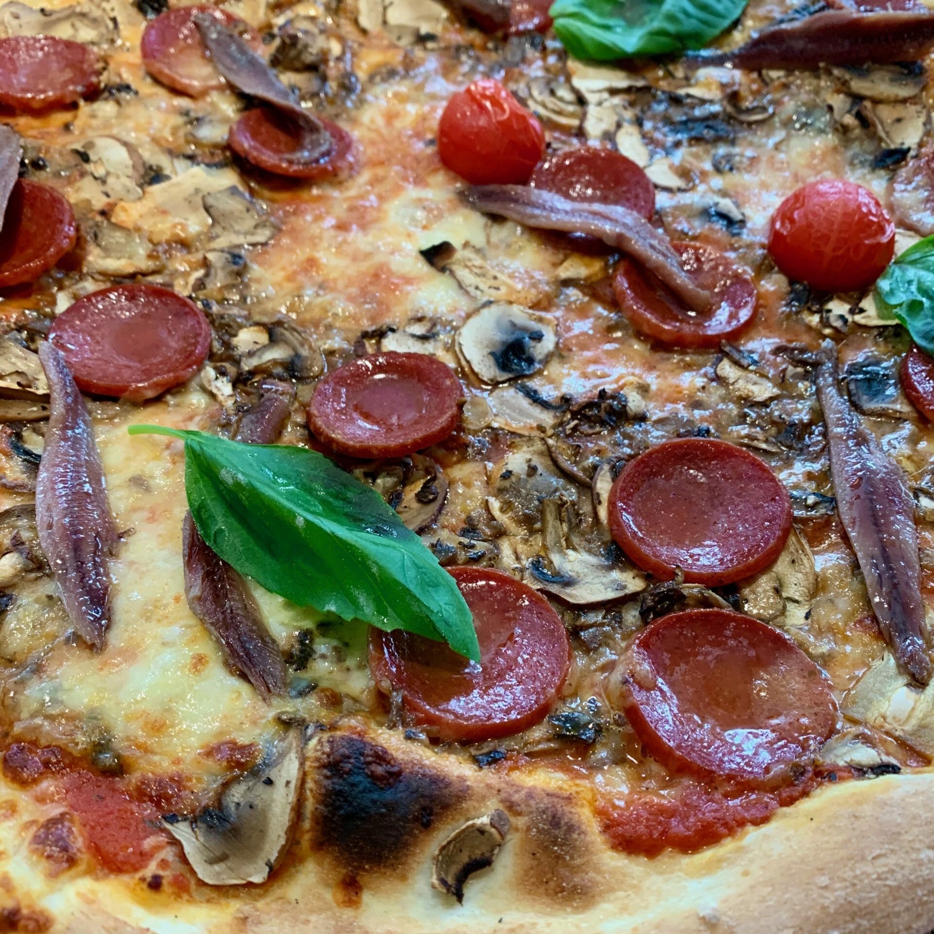 Classic pizza with gluten and everything else you shouldn't have (on a regular basis)