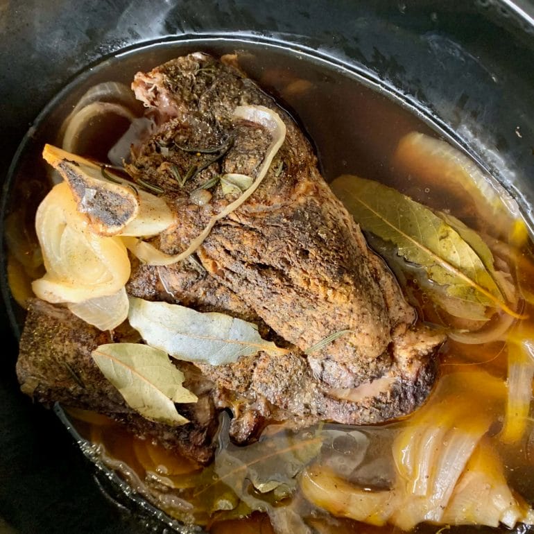 Pork roast in slow cooker