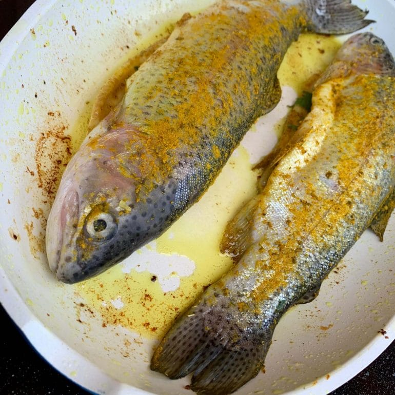 Grilled trout my grandfather caught