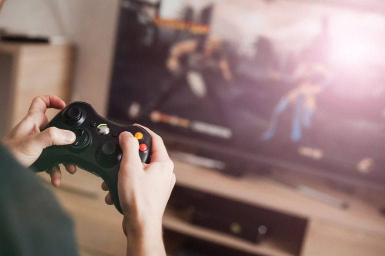 Playing video games