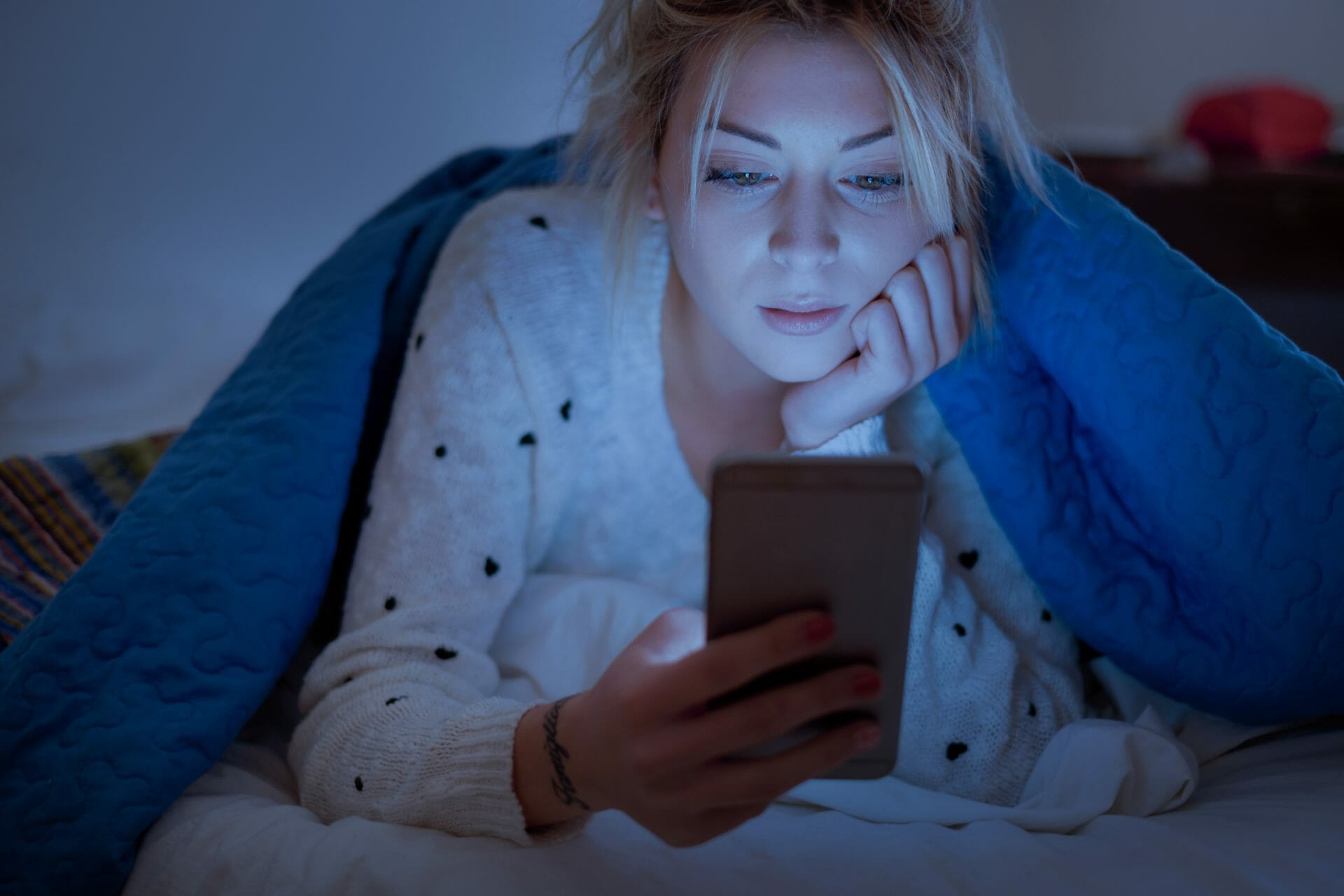 Reduce your exposure to blue light before bedtime