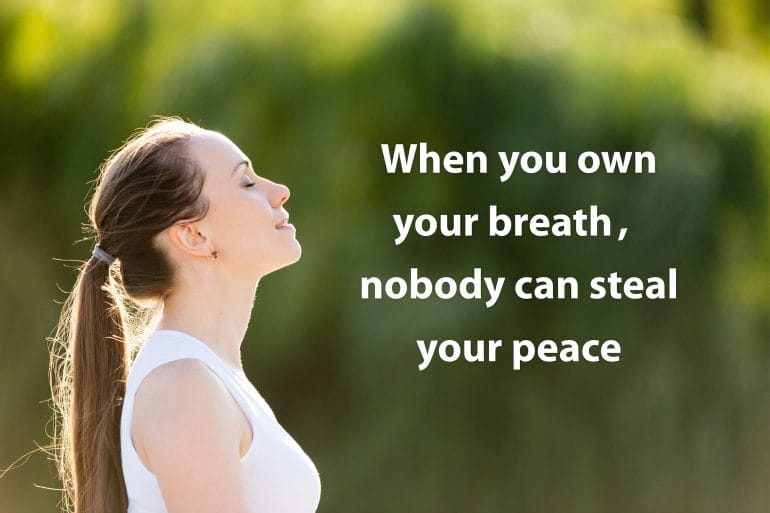 A graphic highlighting the importance of breathing.
