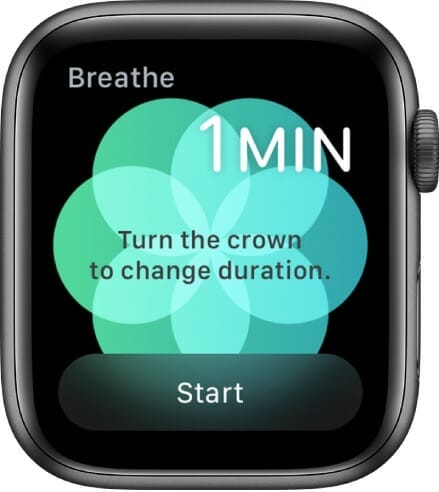 Breathe app on the Apple Watch
