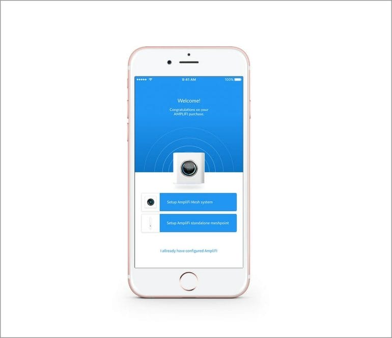 AmpliFi setup screen
