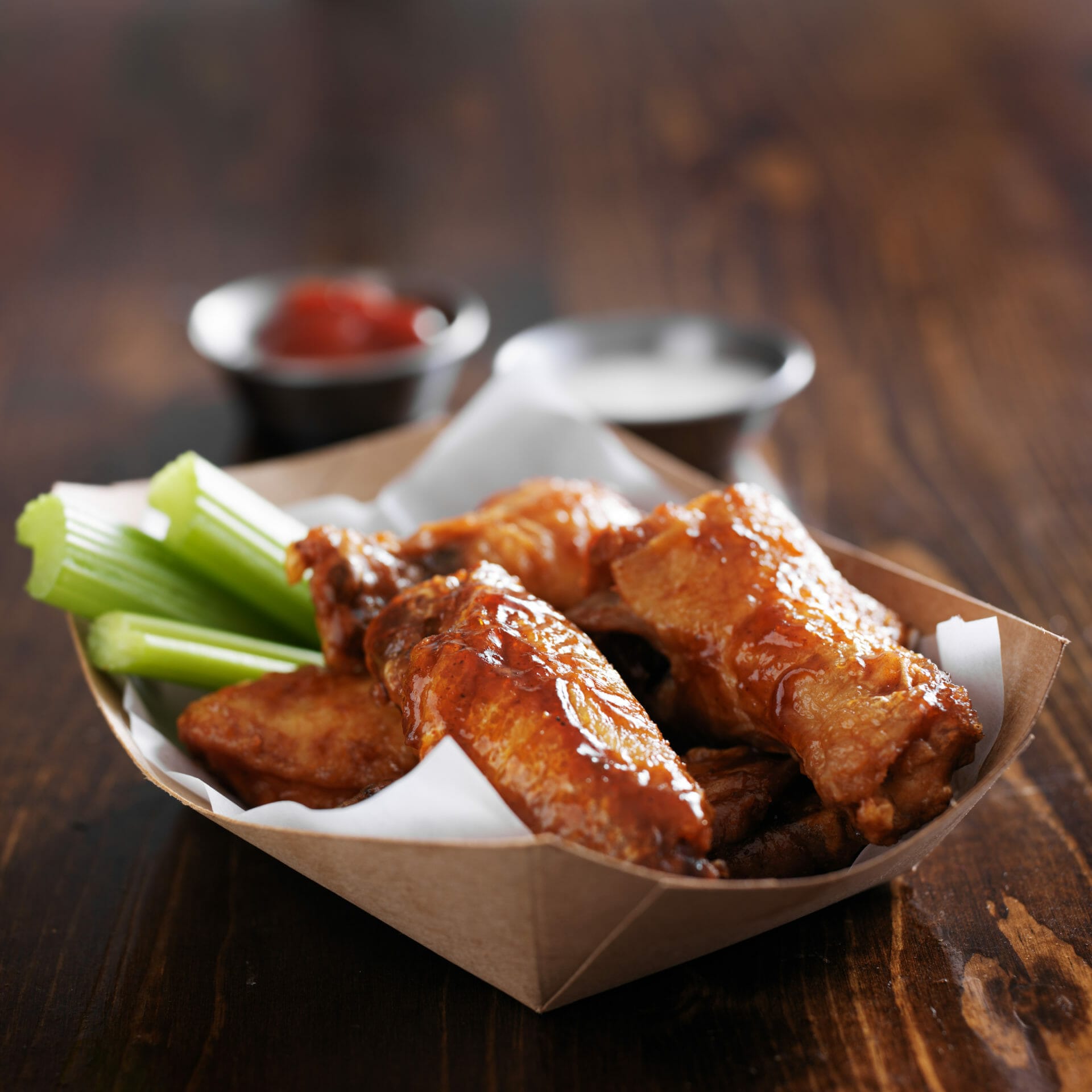 Chicken wings with BBQ sauce