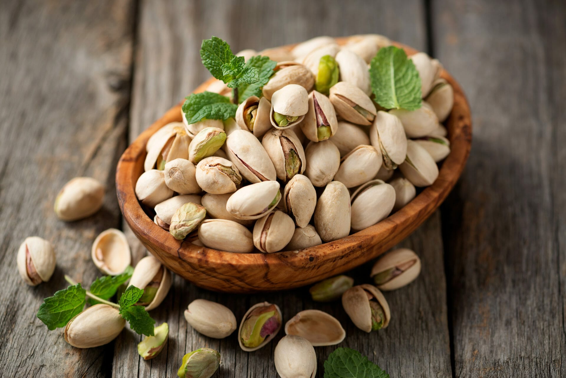 Pistachios in a bowl