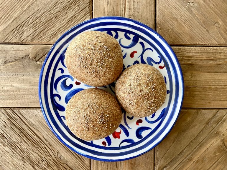 Keto bread rolls - on table top