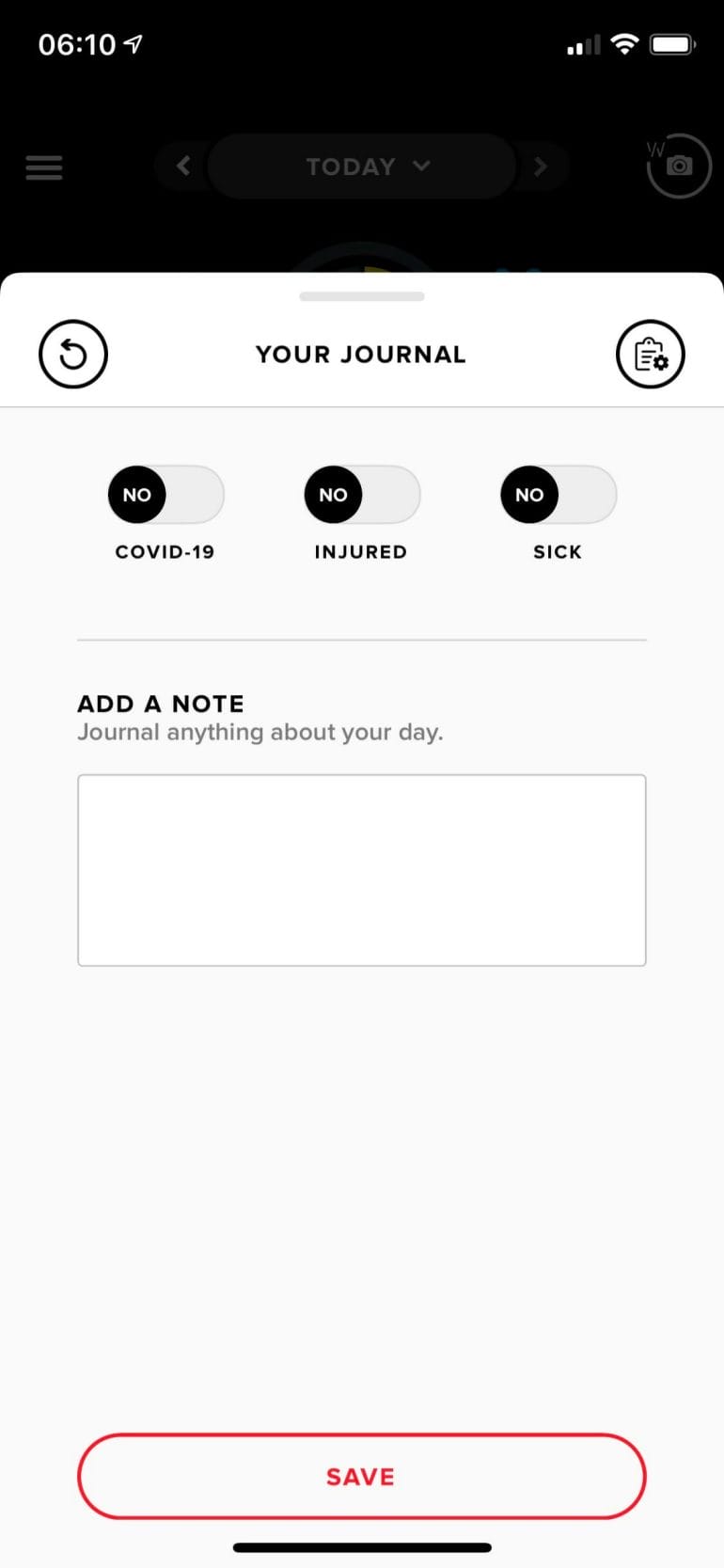 WHOOP Journal - Additional Information