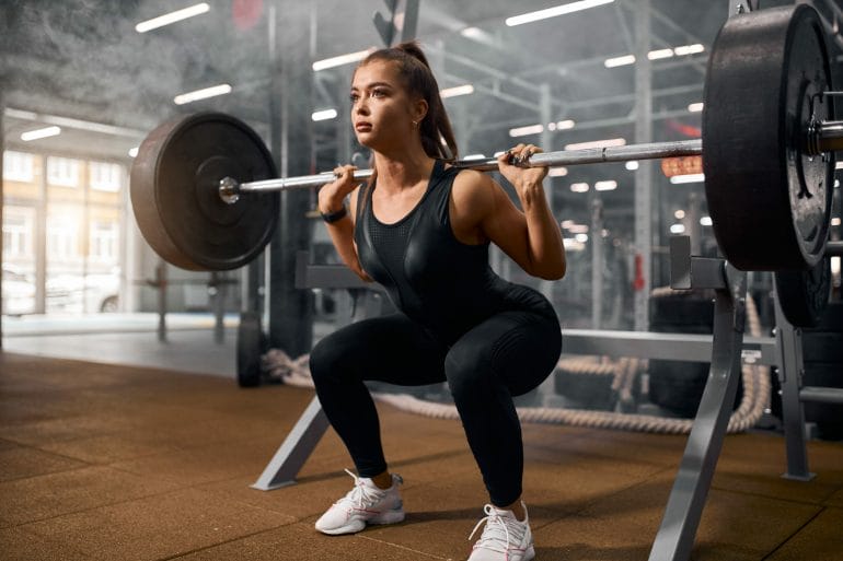 Woman doing squats
