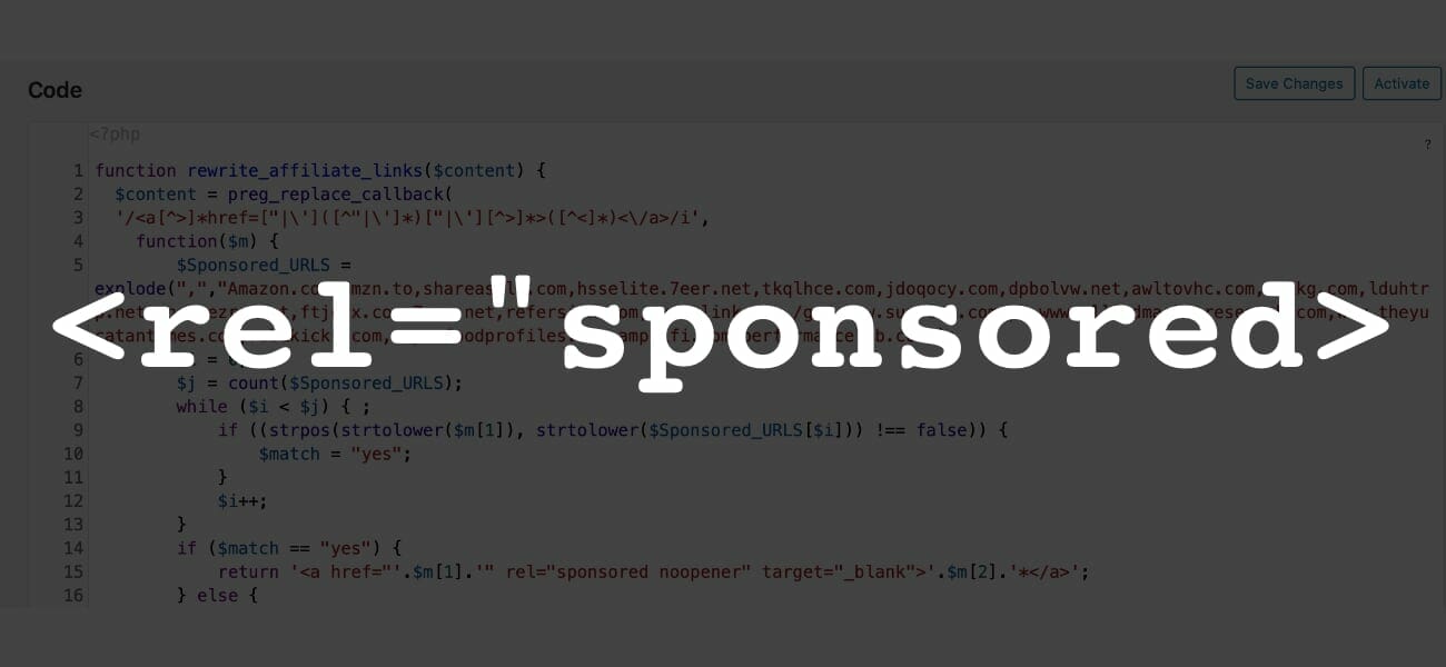 How To Automatically Add Rel Sponsored To Affiliate Links How To Automatically Add Rel Sponsored To Affiliate Links