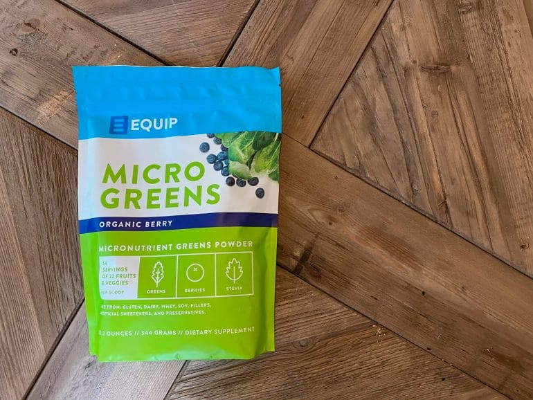 Equip Foods Micro Greens on wooden table