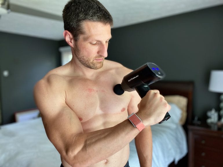 ExoGun helps reduce muscle soreness