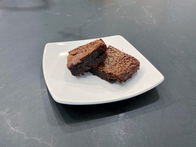 Finished keto brownies