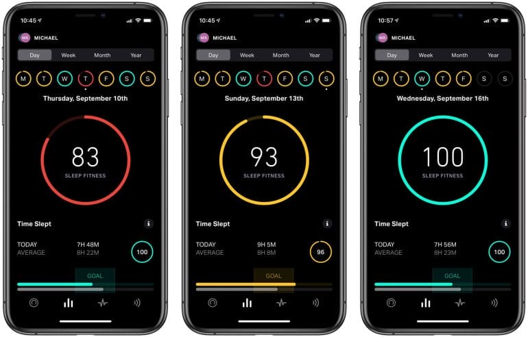 Eight Sleep - Sleep Fitness Scores - Side by Side