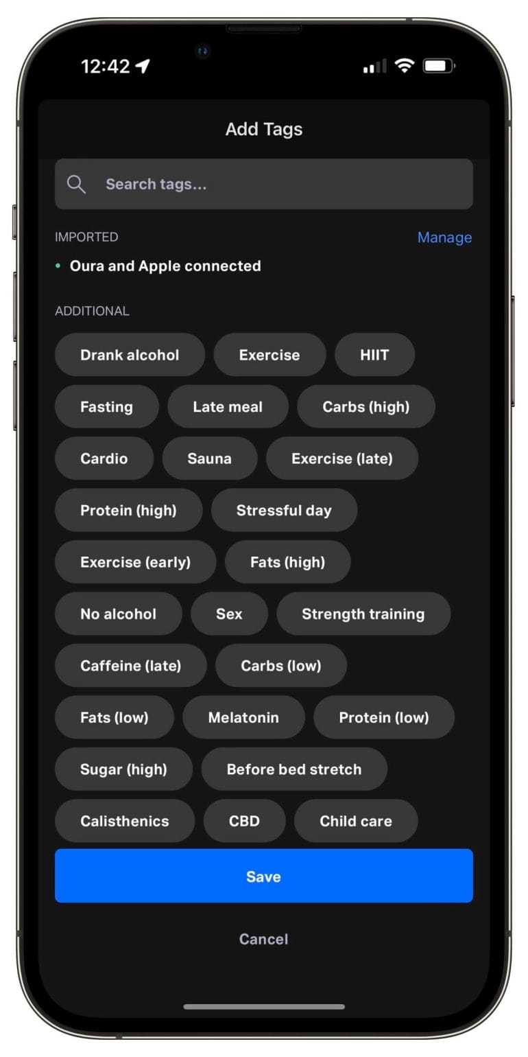 Eight Sleep Tags and integrations