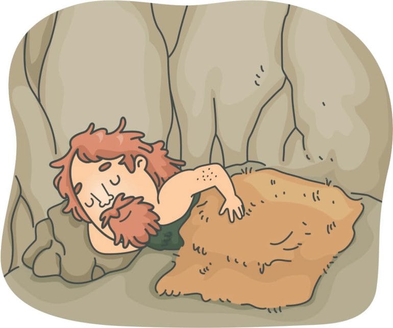 How cavemen sleep