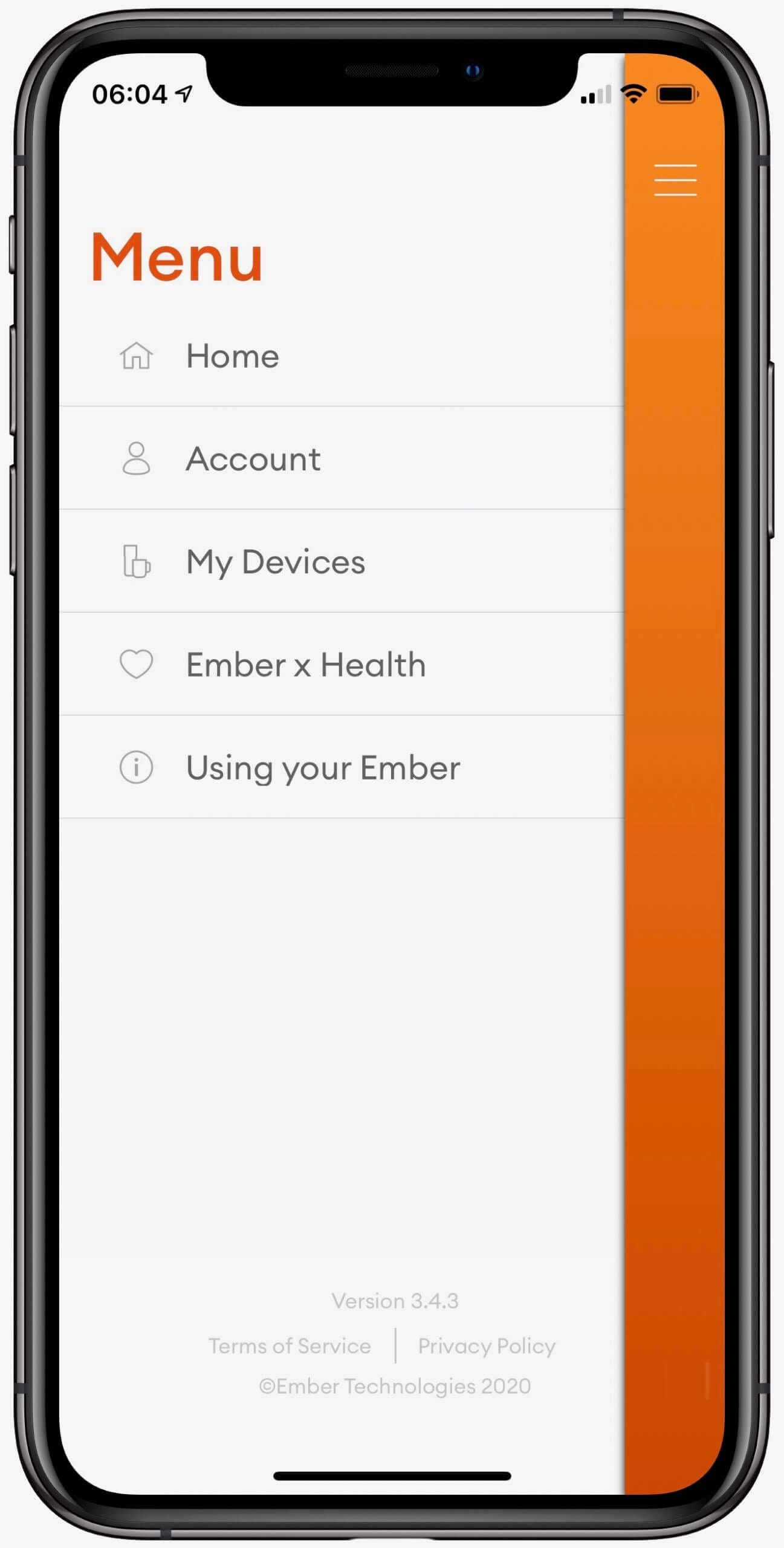 Ember App - Main Menu