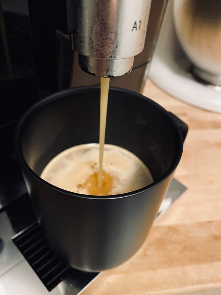 Our Jura espresso maker brews the coffee at over 190 degrees Fahrenheit - 1