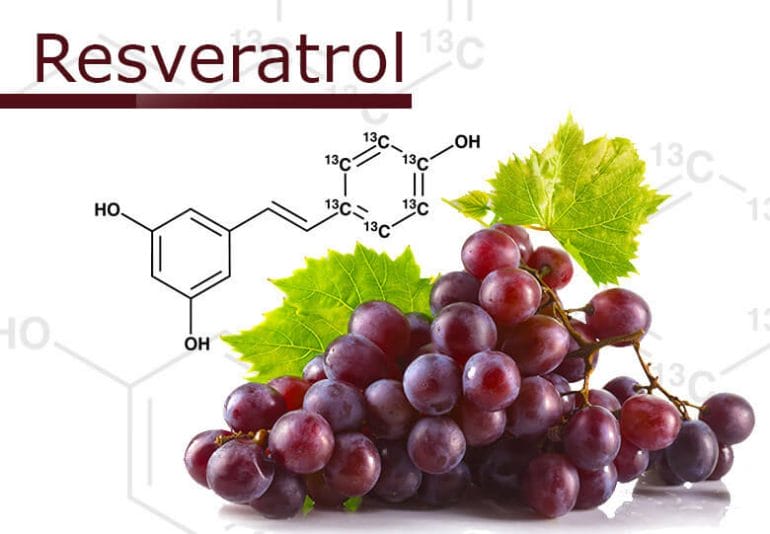 Resveratrol is found in the skin of grapes