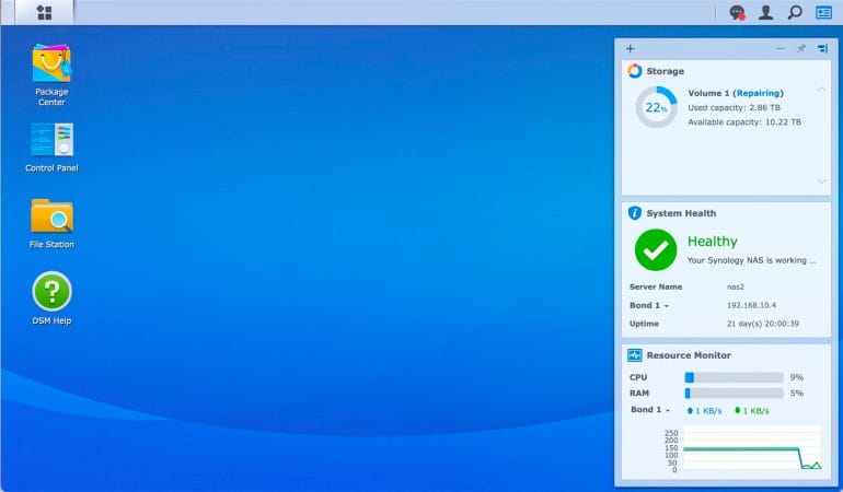 Synology DS1520+ - DiskStation Manager