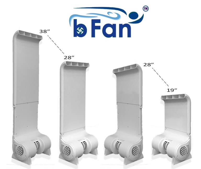 bFan sizes